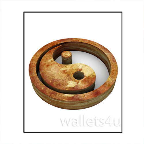 *Magic Wallet, YingYang, Brown - MWSP 0214